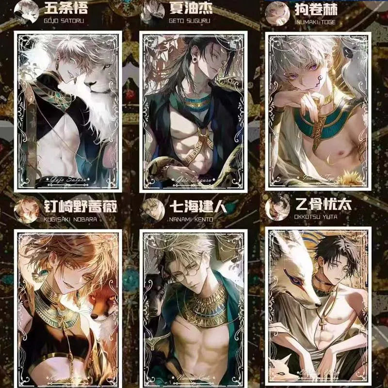 Fanxi Wen Chuang Jujutsu Kaisen Collection Card Booster Box Male God Acrylic Double Flash Paper Trading Card Games