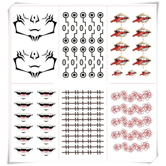 Brdwn Jujutsu Kaisen Unisex Yuji Itadori Toge Inumaki Cosplay Tattoo Stickers - Jujutsu Kaisen Merch - Free Shipping Buy Now