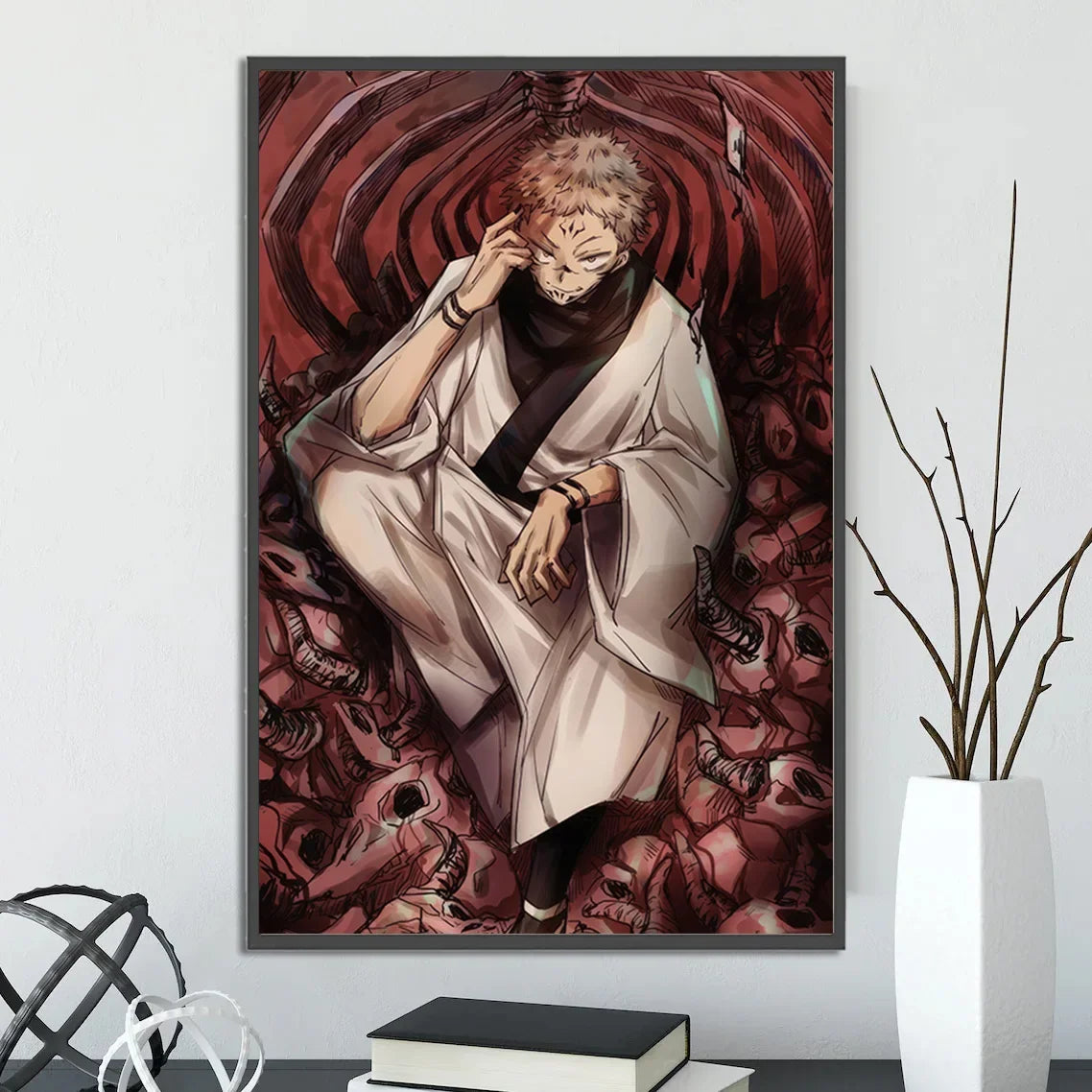 J-Jujutsu Self-adhesive Anime Poster Wall Home Decoration Gojo Satoru Painting Modern Itadori Yuji Bedroom Wallpaper Gift
