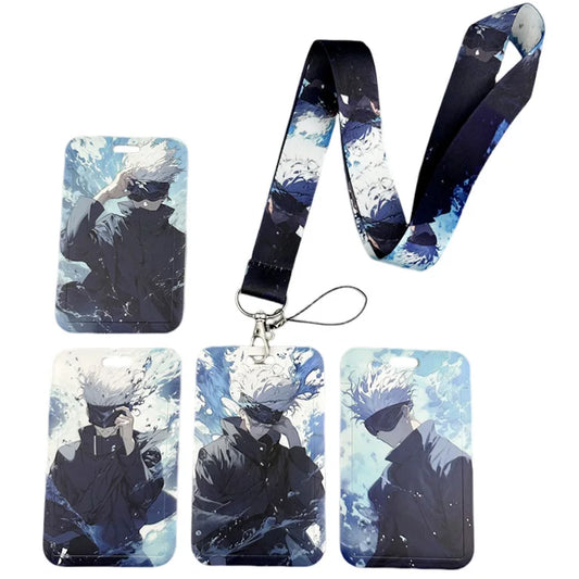 Jujutsu Kaisen Keychain Lanyards Id Badge Holder ID Card Pass Gym Mobile Phone Badge Holder Key Strap Webbings Ribbons Gifts