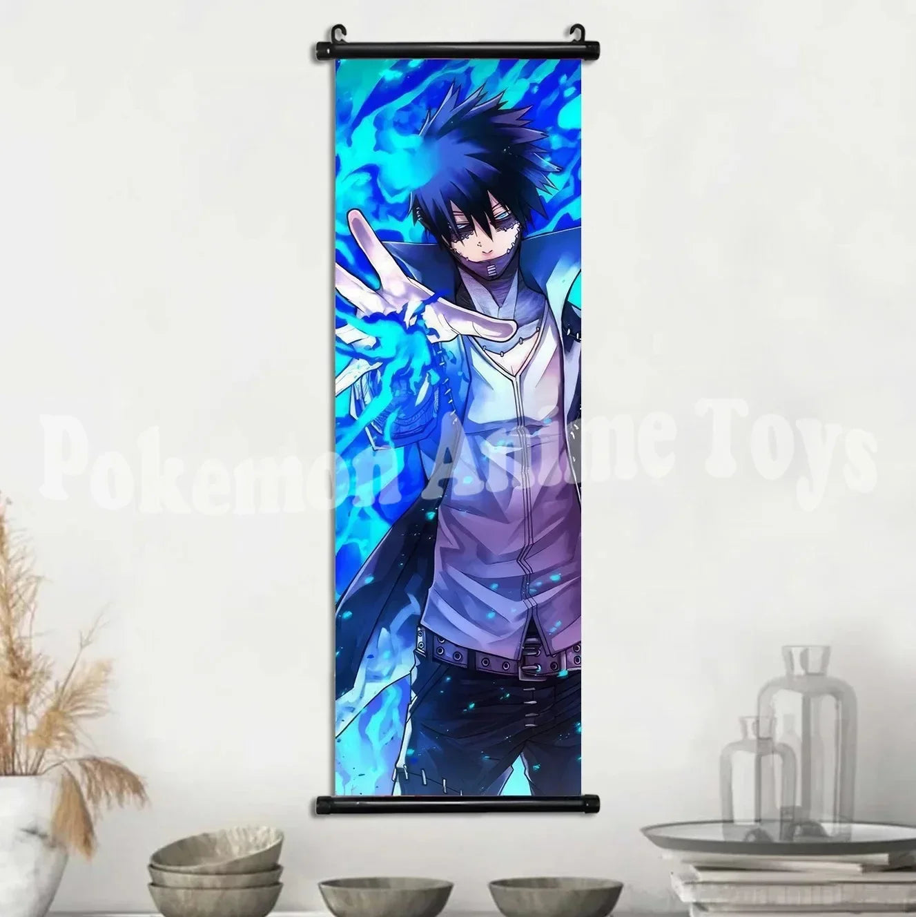 Anime J-Jujutsu Kaisen Character Gojo Satoru Room Home Decoration Mural Gift Hanging Scroll Print Canvas Poster Painting Decor