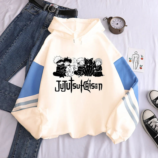Anime Jujutsu Kaisen Hoodie Kawaii Gojo Satoru Graphic Hoodie Autumn Winter Plus Size Hoodies 2023 Hot Manga Print Sweatshirts - Jujutsu Kaisen Merch - Free Shipping Buy Now