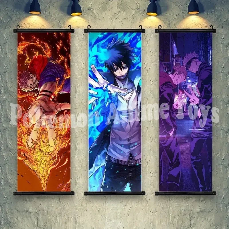 Anime J-Jujutsu Kaisen Character Gojo Satoru Room Home Decoration Mural Gift Hanging Scroll Print Canvas Poster Painting Decor