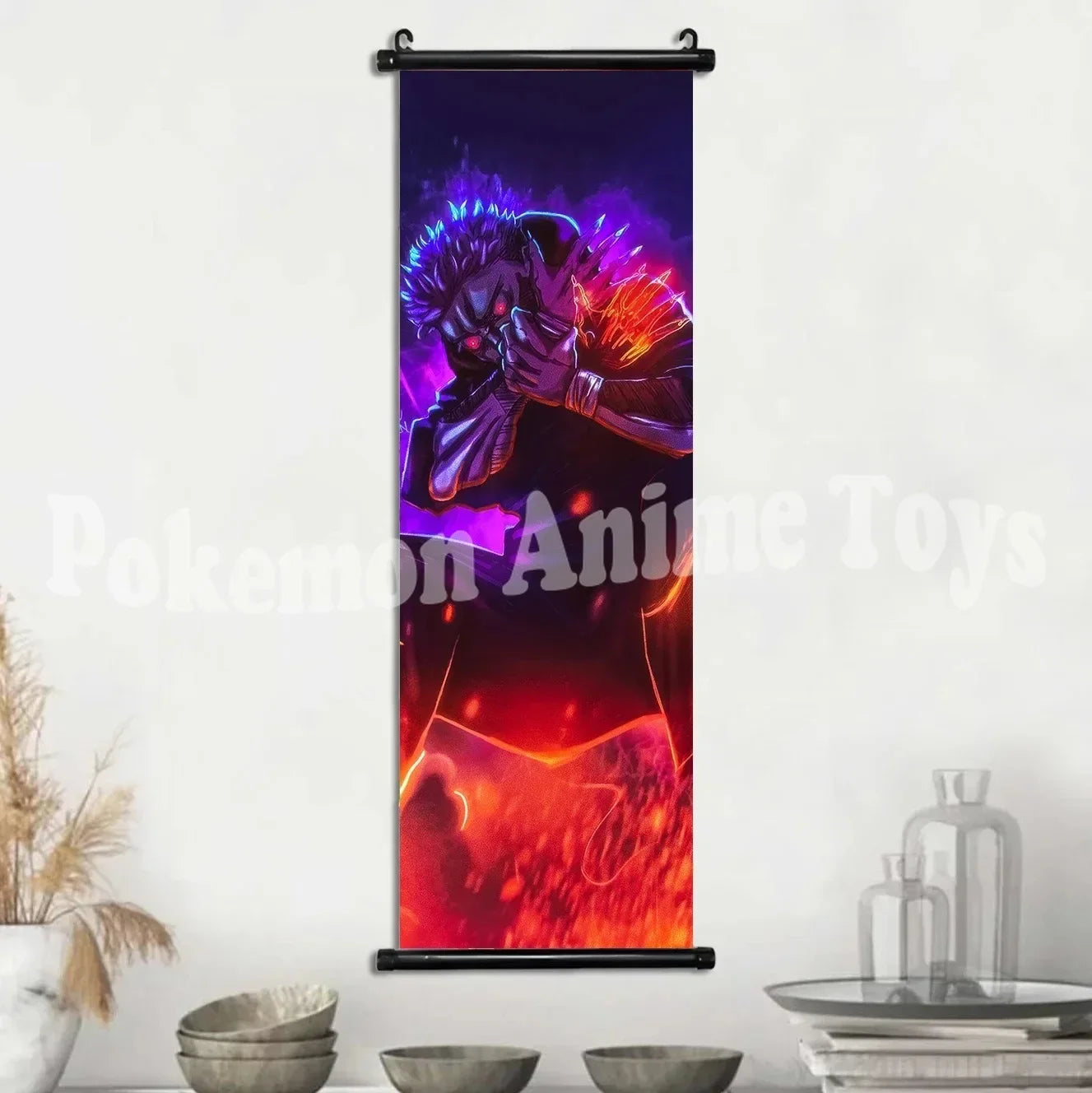 Anime J-Jujutsu Kaisen Character Gojo Satoru Room Home Decoration Mural Gift Hanging Scroll Print Canvas Poster Painting Decor