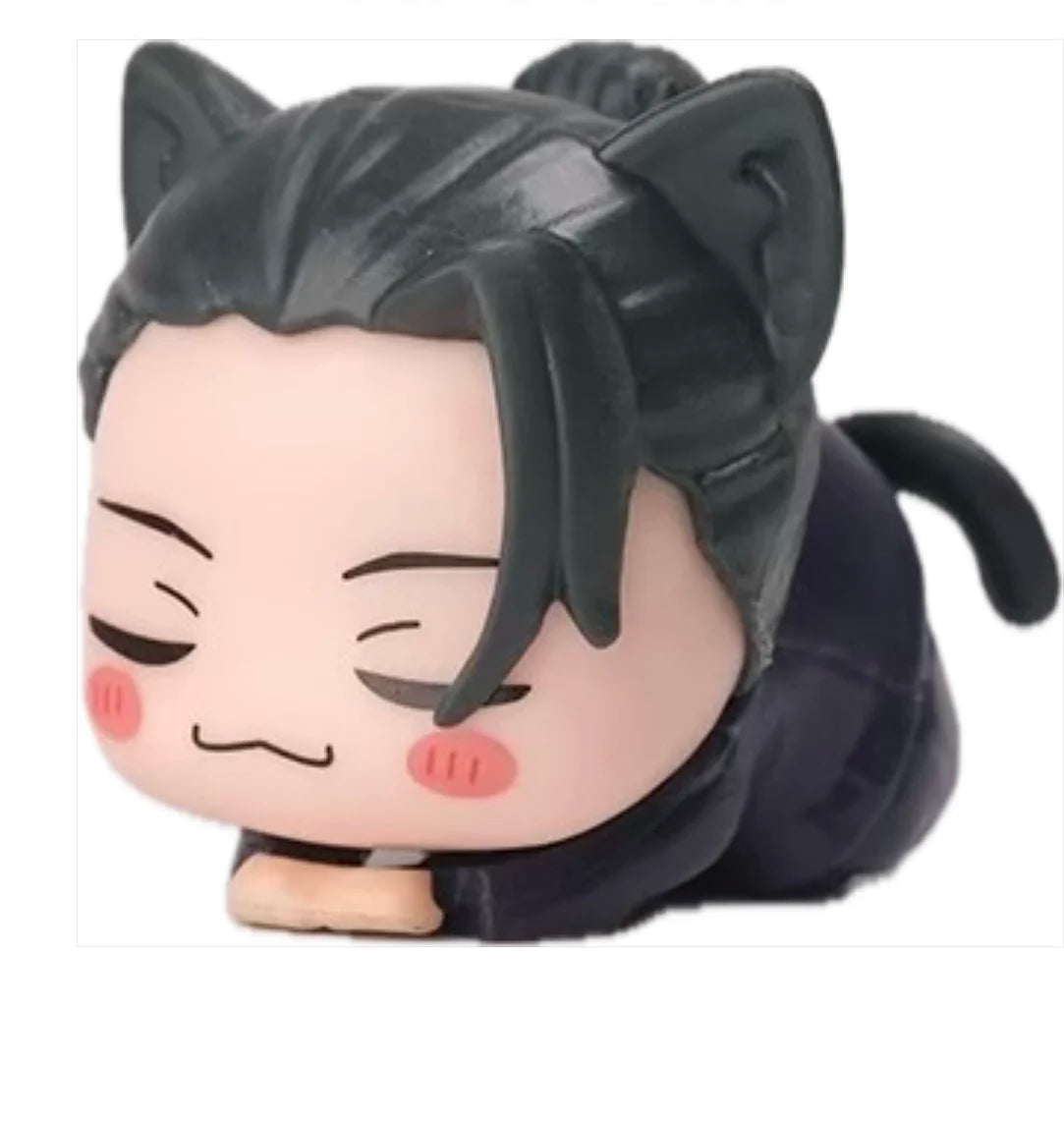 6CM Jujutsu Kaisen Anime Figure Itadori Yuji Satoru Gojo Napping Cat PVC Q Version prone 4Pcs/Set Model Toys Gift Collection - Jujutsu Kaisen Merch - Free Shipping Buy Now