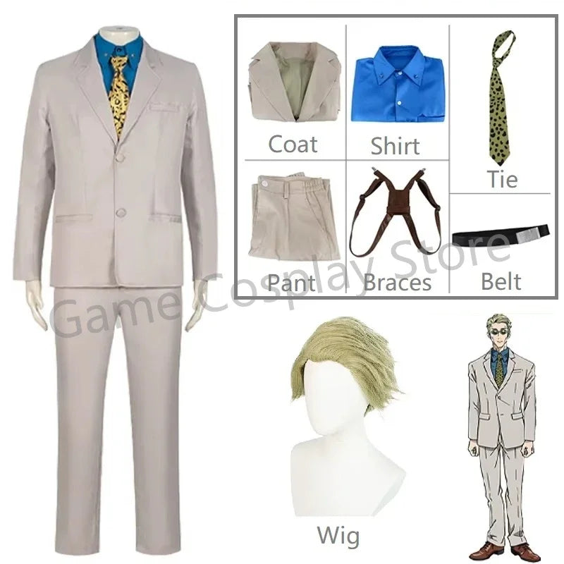 Anime Jujutsu Kaisen Nanami Kento Cosplay Costume Suit Coat Shirt Pants Wig Uniform For Men Carnival Performance Party Role Play - Jujutsu Kaisen Merch - Free Shipping Buy Now