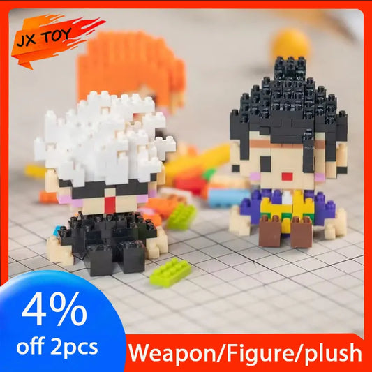 JX TOY Mini Jujutsu Figurine Micro Building Block Kaisen Anmie Peripherals Gojo Satoru DIY Splicing Statue Fushiguro Megumi Doll