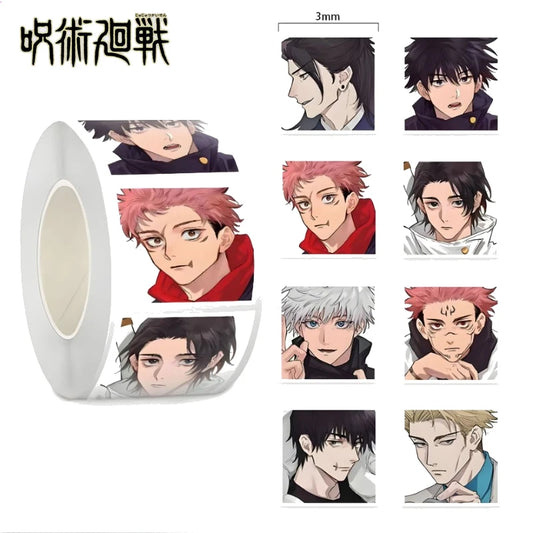 New 500PCS Jujutsu Kaisen Stickers Kawaii Cartoon Anime Figure Gojo Satoru Itadori Yuji Image Cup Trunk Cute Decorative Stickers