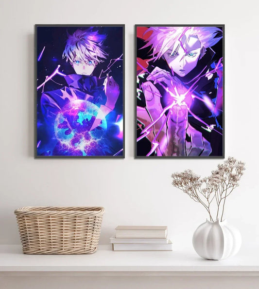 J-Jujutsu Anime Self-adhesive Poster Wallpaper Wall Art Print Gojo Satoru Home Decoration Modern Itadori Yuji Gift