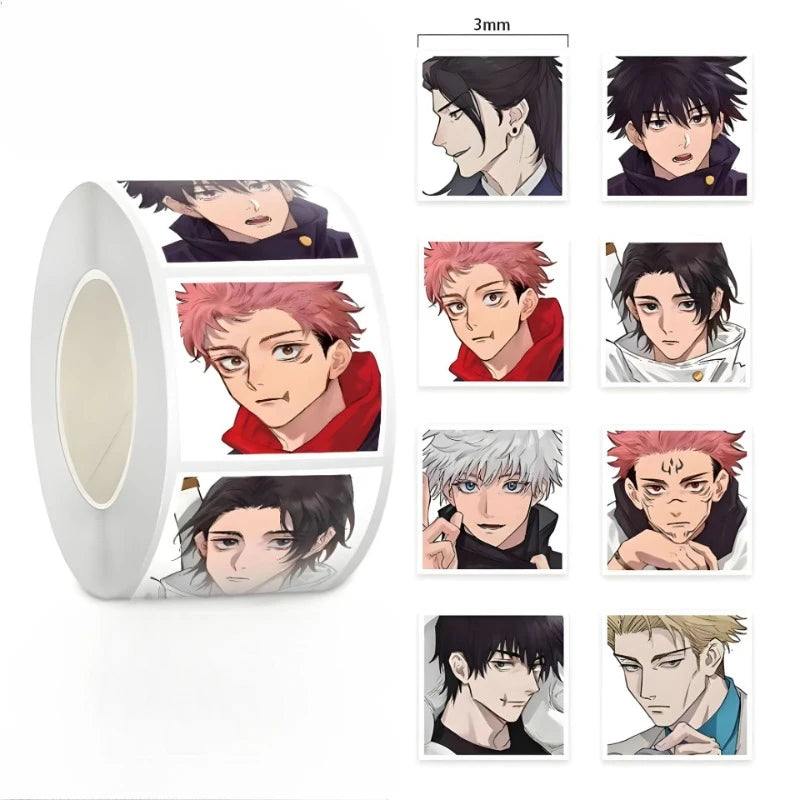 Lot de 500 autocollants Jujutsu Kaisen, personnages de dessin animé Kawaii, Gojo Satoru Itadori Yuji, image de tasse, coffre, autocollants décoratifs mignons