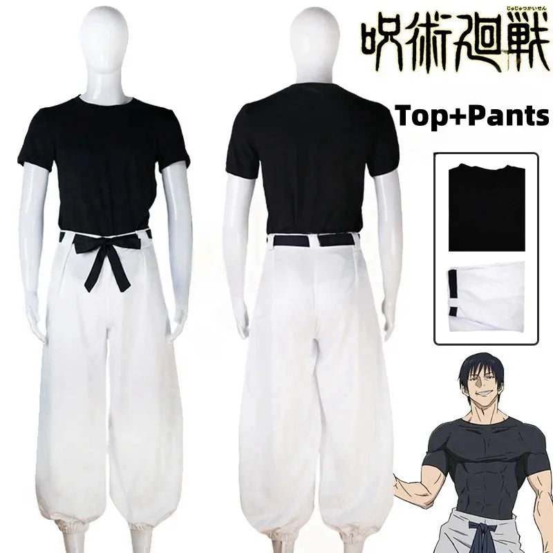 Anime Jujutsu Kaisen Season 2 Toji Fushiguro Cosplay Costume Wig Uniform Sorcerer Killer Halloween Costume for Women Men - Jujutsu Kaisen Merch - Free Shipping Buy Now