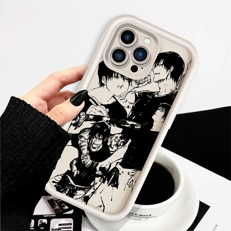 Coque de téléphone Jujutsu Kaisen Toji Cool pour Apple iPhone 15 14 13 12 11 XS XR X Pro Max Plus Funda Eye Ladder