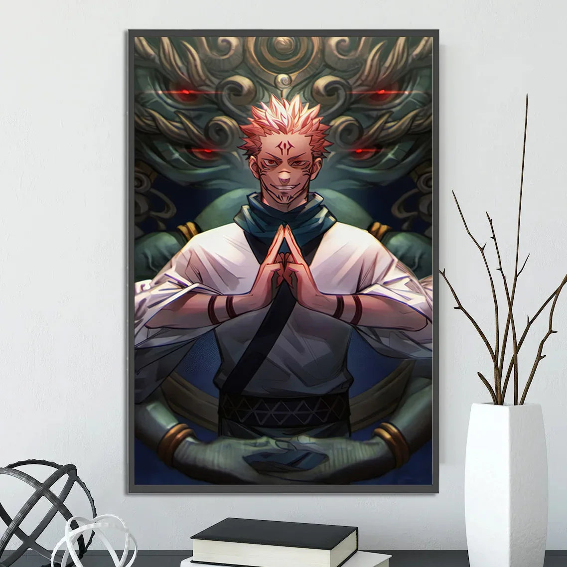 J-Jujutsu Self-adhesive Anime Poster Wall Home Decoration Gojo Satoru Painting Modern Itadori Yuji Bedroom Wallpaper Gift
