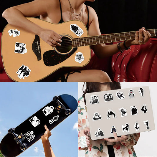 100Pcs Black and White Jujutsu Kaisen Stickers Itadori Yuji&Gojo Satoru Sticker Luggage Guitar Desktop Waterproof Sticker