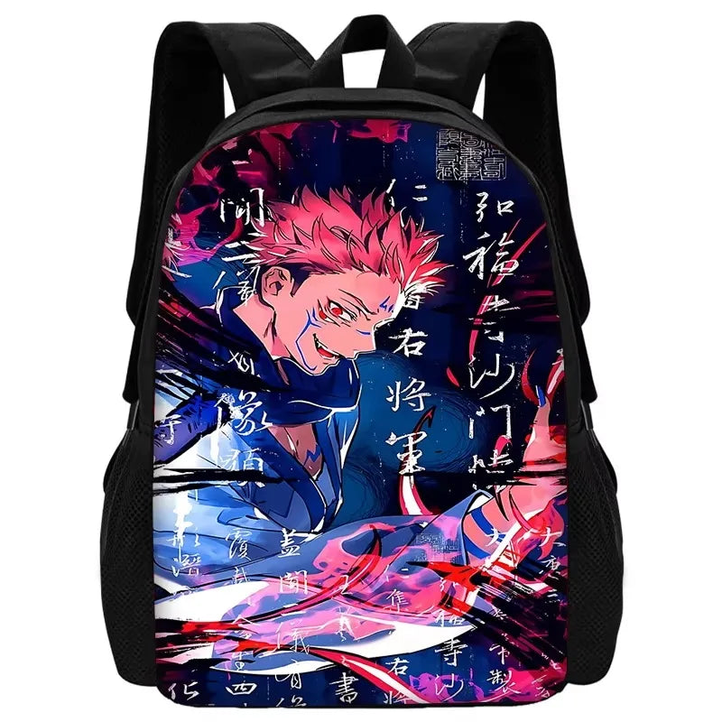 Sac à dos d'école Anime J-Jujutsu Kaisen pour enfant avec sacs à déjeuner, trousses à crayons, sacs d'école pour garçons et filles, meilleur cadeau