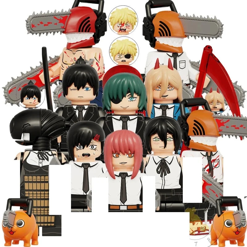8 ピース/セット呪術廻戦いたどりゆうじ伏黒恵アニメミニマンブロックフィギュア