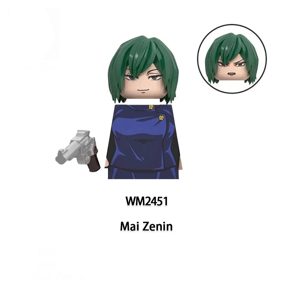 Jujutsu Kaisen Anime Cartoon Gojo Satoru Itadori Yuj Fushiguro Megumi Okkostu Yuta Building Blocks Mini Action Figures Kids Toy - Jujutsu Kaisen Merch - Free Shipping Buy Now