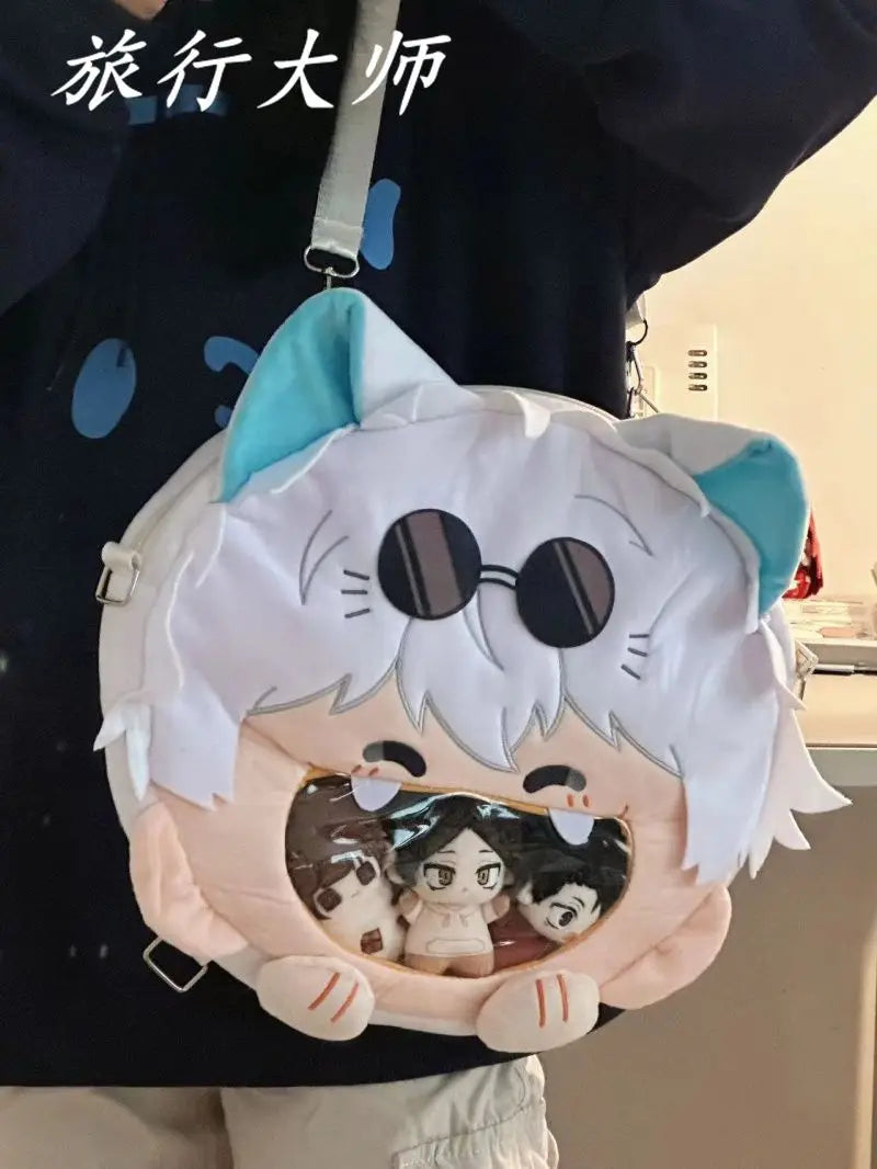 Sac à dos Itabag Anime Jujutsu Kaisen Gojo Satoru Kawaii pour femmes, sac à dos de poche transparent, sac mignon Cosplay