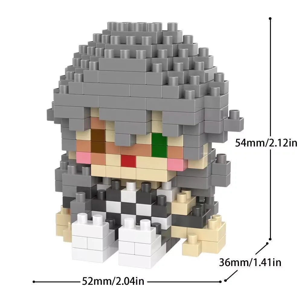 JX – Mini figurine Jujutsu, Micro bloc de construction, Kaisen Anmie, périphériques Gojo Satoru, bricolage, Statue d'épissure, poupée Fushiguro Megumi