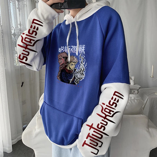 Japanese Anime Jujutsu Kaisen Hoodies Gothic Sukuna Ryoumen Yuuji Itadori Autumn Winter Men Plus Size Long Sleeve Sweatshirts - Jujutsu Kaisen Merch - Free Shipping Buy Now