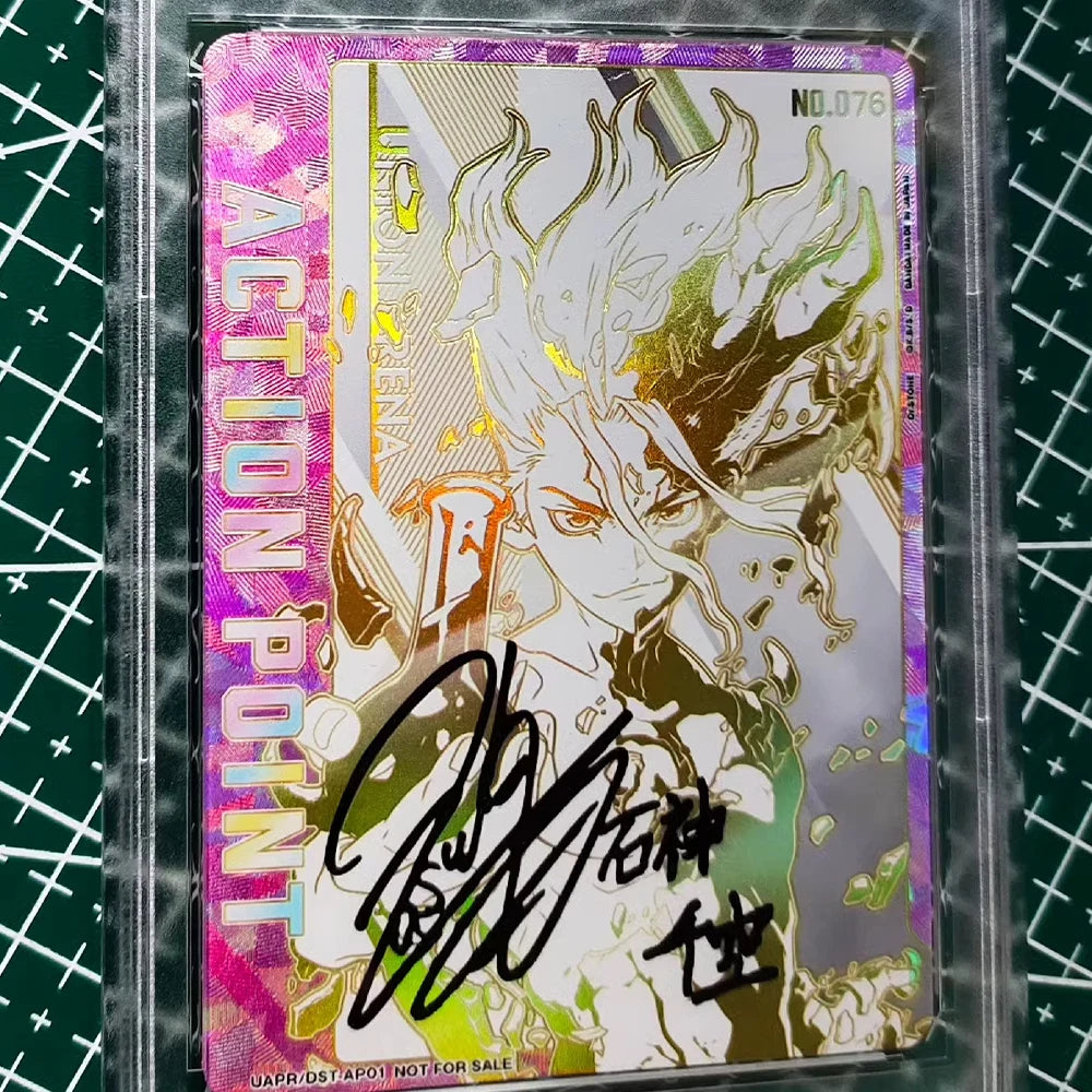 Carte de collection Anime UA UNION ARENA Dr.stone Ishigami Senkuu Bronzing Signature Card Texturée Réfractive Flash Child Gifts