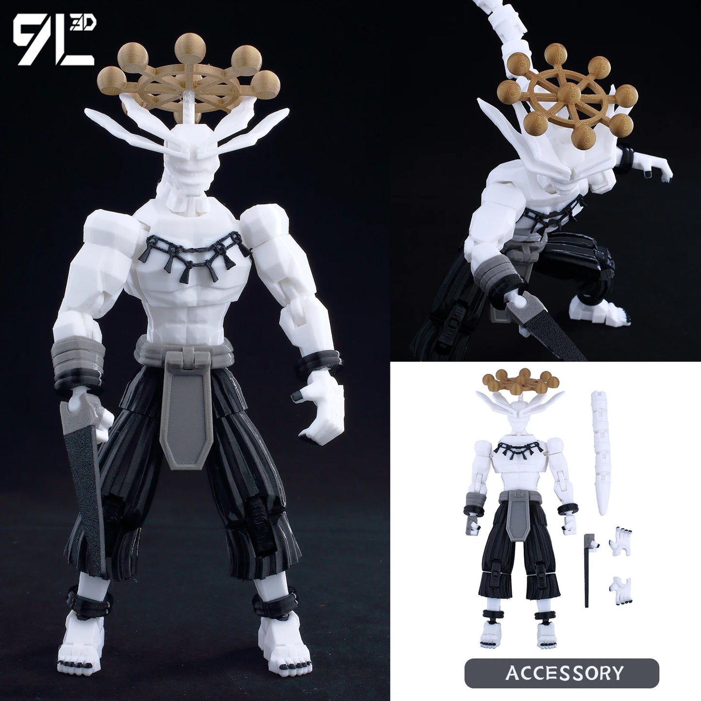 9L3D Mahoraga & Gojo Satoru 3D Printed Figures Set Jujutsu Kaisen Anime Multi-Jointed Poseable Model Collectible Toys Gift - Jujutsu Kaisen Merch - Free Shipping Buy Now