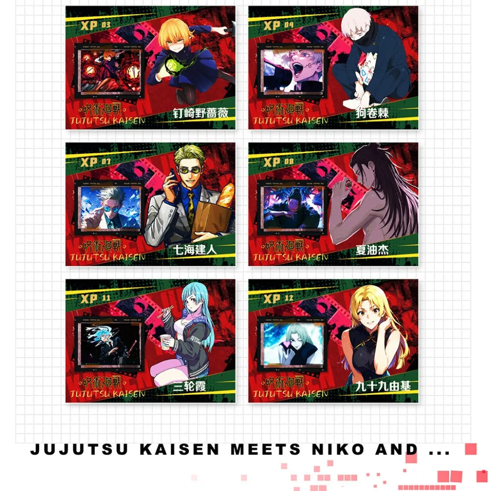 Carte originale Jujutsu Kaisen pour enfants, jeu d'aventure animé Inumaki Toge Fushiguro Megumi, collection limitée, cadeaux pour enfants