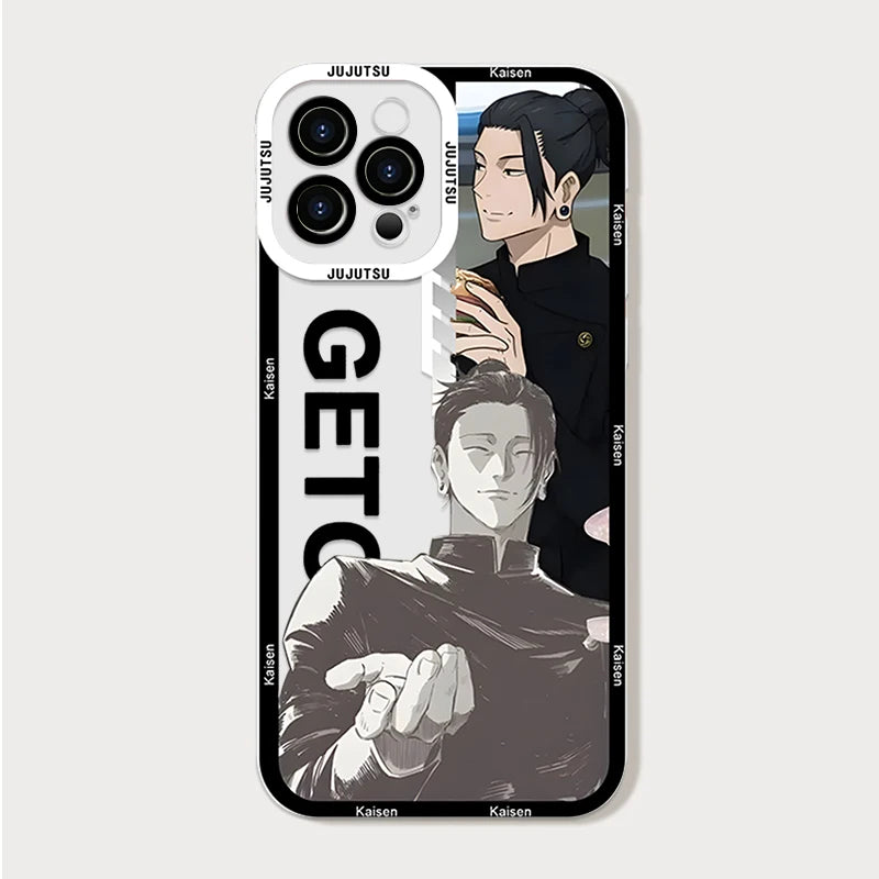 呪術廻戦 五条悟 コミック スマホケース Samsung S25 S24 S23 S21 S20 Plus FE Note 20 Ultra ライトクリアカバー アニメファンダメンタル