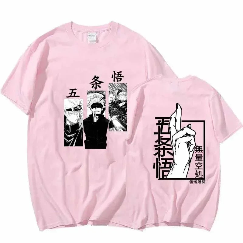 2025 Anime Satoru Gojo Jujutsu Kaisen T-shirt Fashion summer loose men's printed T-shirt Short sleeve sports casual T-shirt top - Jujutsu Kaisen Merch - Free Shipping Buy Now