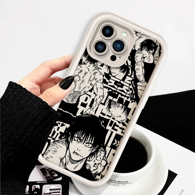Coque de téléphone Jujutsu Kaisen Toji Cool pour Apple iPhone 15 14 13 12 11 XS XR X Pro Max Plus Funda Eye Ladder