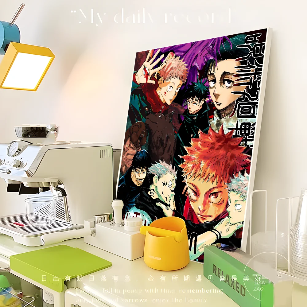 Jujutsu Kaisen Anime DIY Sticky Poster Waterproof Paper Sticker Coffee House Bar Home Decor