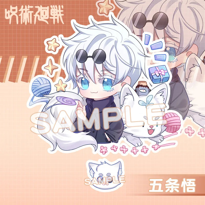 Jujutsu Kaisen Anime Figures Gojo Satoru Geto Suguru Cosplay Acrylic Key Chains Fushiguro Toji Character Keyring Decor Pendant