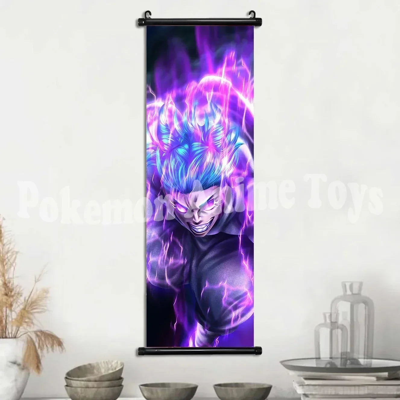 Anime J-Jujutsu Kaisen Character Gojo Satoru Room Home Decoration Mural Gift Hanging Scroll Print Canvas Poster Painting Decor