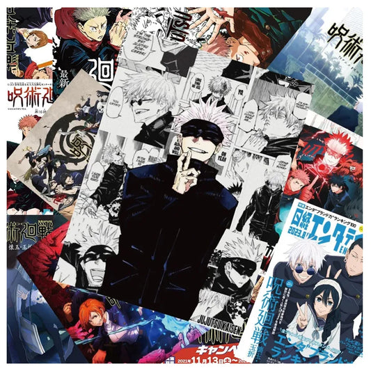 10/30/60pcs Jujutsu Kaisen Poster Stickers Anime Graffiti Phone Case Skateboard Stationery Kid Cool Decoration Sticker Wholesale