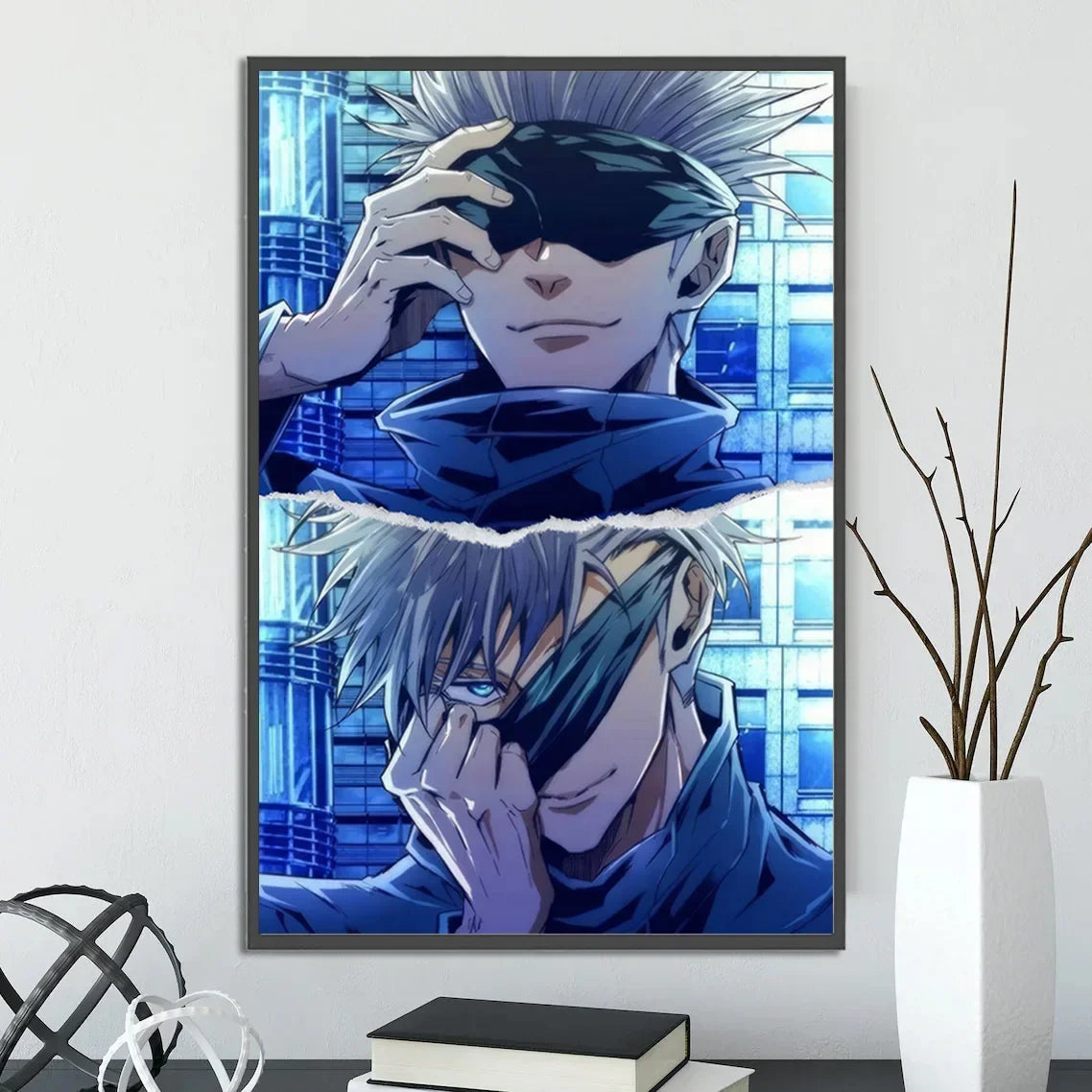 J-Jujutsu Anime Self-adhesive Poster Wallpaper Wall Art Print Gojo Satoru Home Decoration Modern Itadori Yuji Gift