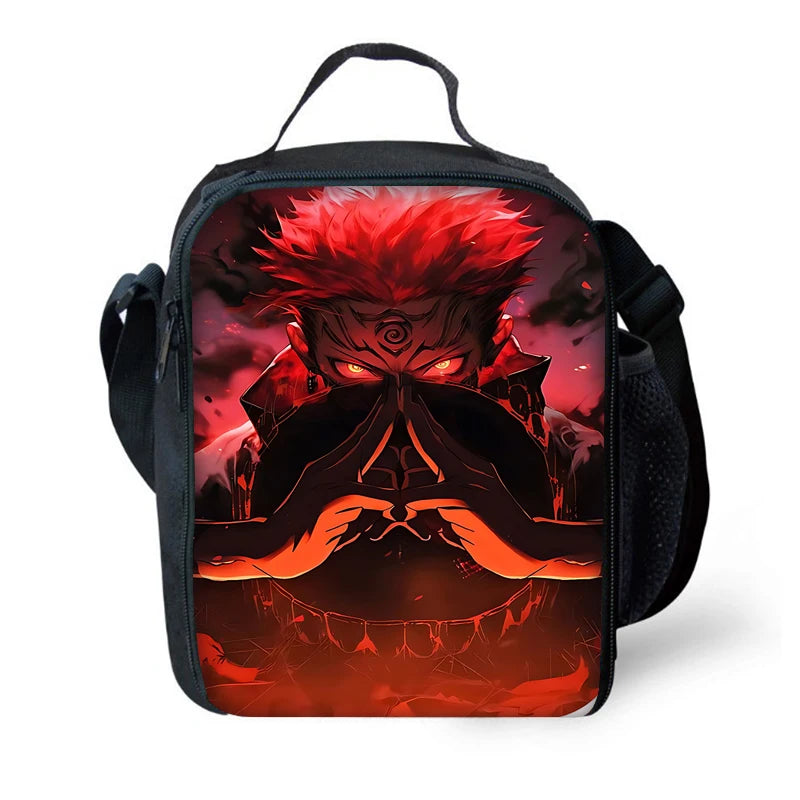 Sac à dos d'école Anime J-Jujutsu Kaisen pour enfant avec sacs à déjeuner, trousses à crayons, sacs d'école pour garçons et filles, meilleur cadeau