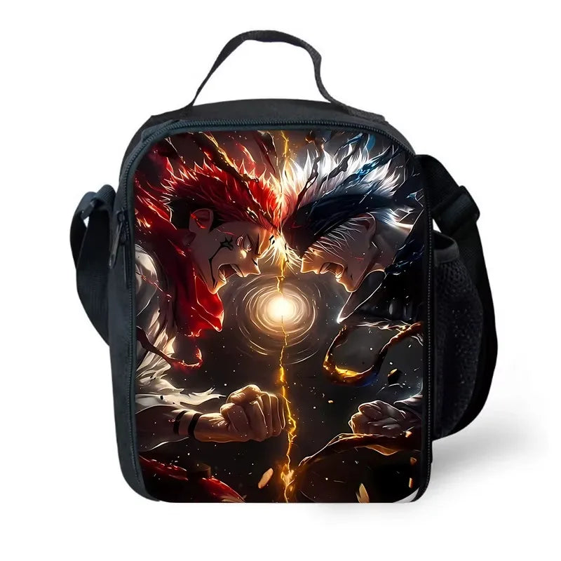Sac à dos d'école Anime J-Jujutsu Kaisen pour enfant avec sacs à déjeuner, trousses à crayons, sacs d'école pour garçons et filles, meilleur cadeau