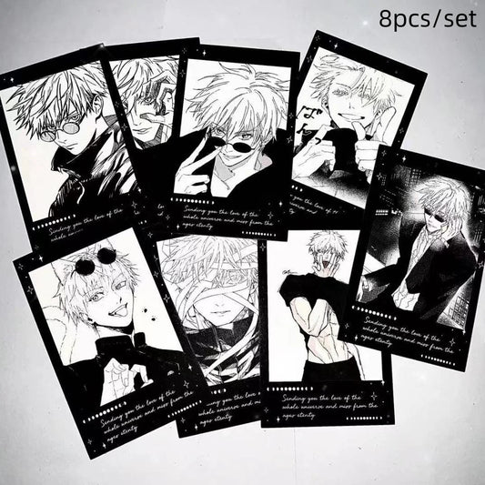 Anime Figure Jujutsu Kaisen Gojo Satoru Geto Suguru Fushiguro Megumi 3inch Small Card Photo Cards DIY Postcard Bookmark Gifts