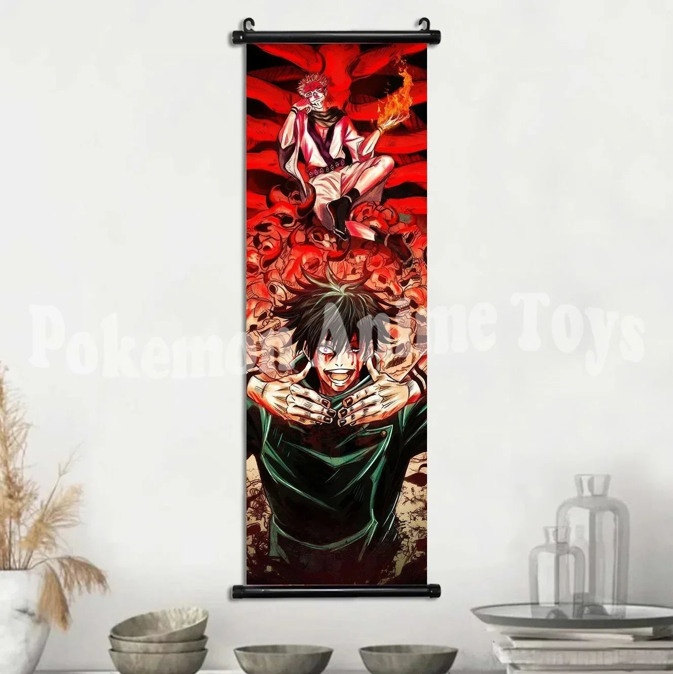Anime J-Jujutsu Kaisen Character Gojo Satoru Room Home Decoration Mural Gift Hanging Scroll Print Canvas Poster Painting Decor