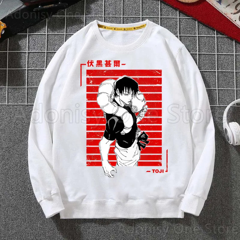 Toji Fushiguro Men Hoodie Autumn Hip Hop Streetwear Men Pullover Sweatshirts Hoodies Mens White Color Hoodie Male - Jujutsu Kaisen Merch - Free Shipping Buy Now