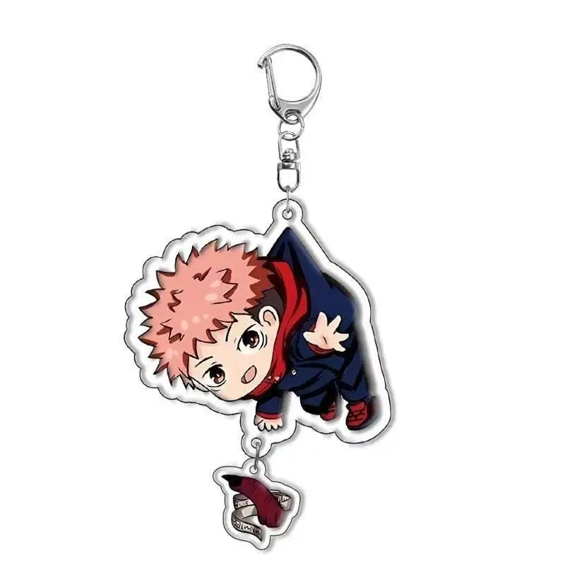 Porte-clés en acrylique avec figurine de dessin animé Itadori Yuji Fushiguro Megumi Geto Suguru Ryomen Sukuna, pendentif cadeau