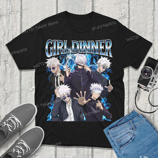 Satoru Gojo Jujutsu Kaisen Short Sleeve Men Clothing T-Shirt Vintage Streetwear Oversized T Shirt - Jujutsu Kaisen Merch - Free Shipping Buy Now