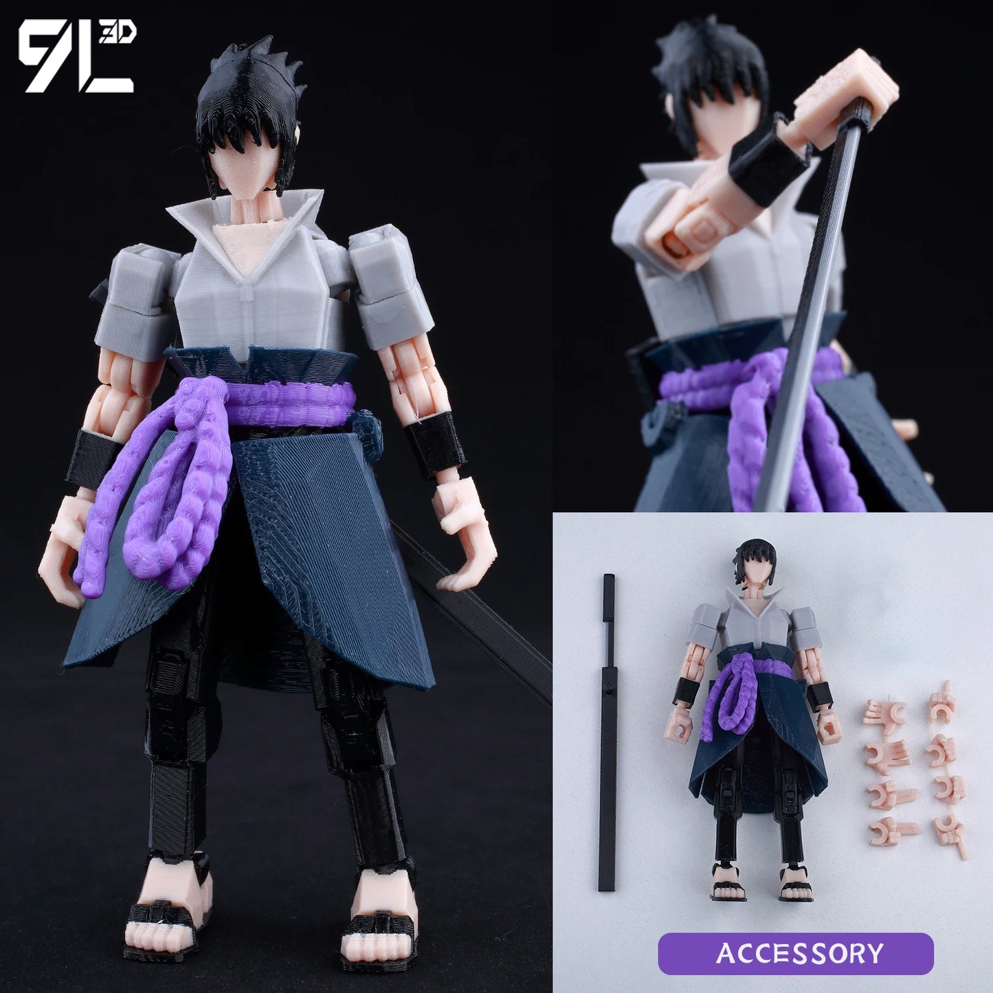 9L3D Mahoraga & Gojo Satoru 3D Printed Figures Set Jujutsu Kaisen Anime Multi-Jointed Poseable Model Collectible Toys Gift - Jujutsu Kaisen Merch - Free Shipping Buy Now
