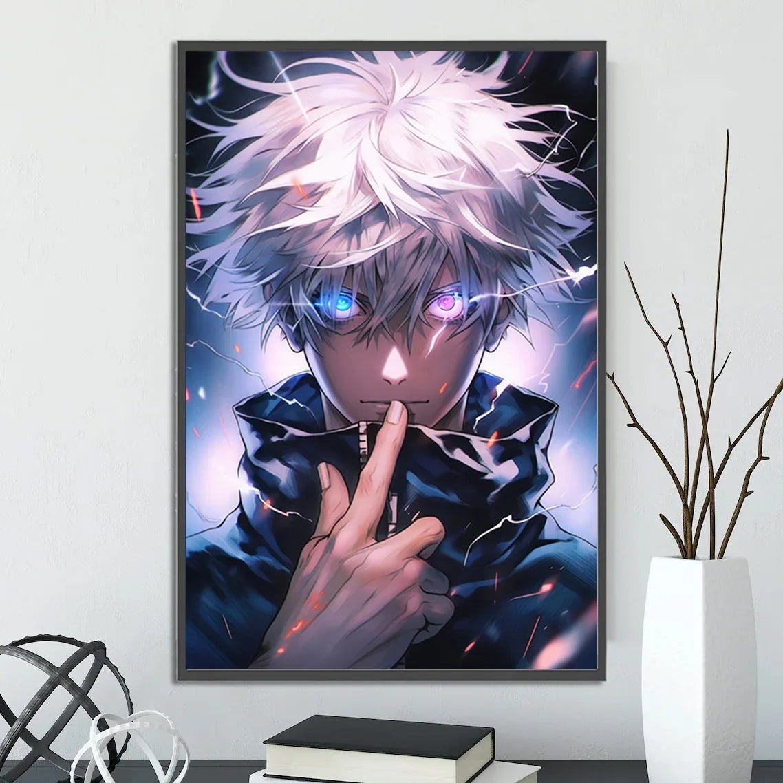 J-Jujutsu Anime Self-adhesive Poster Wallpaper Wall Art Print Gojo Satoru Home Decoration Modern Itadori Yuji Gift