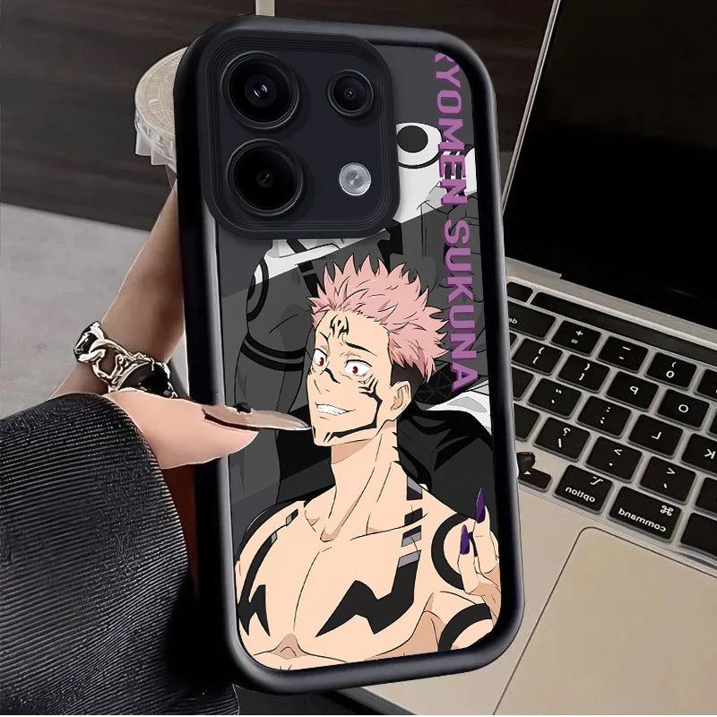 Xiaomi Redmi Note 13 12 Pro Plus 4G 5G 13C 12C Turbo 11 11S 10 10S 9 10A 10C 9C A2 A1 カバー用アニメ「呪術廻戦」携帯ケース
