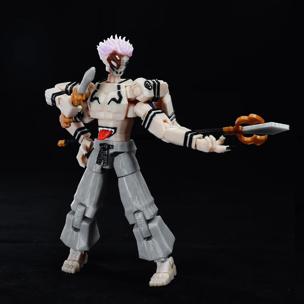 3D Printed Jujutsu Kaisen Ryomen King Of Curses Heian Sukuna Multi-Jointed Shapeshift Toys Action Figures Model Ornaments Gifts - Jujutsu Kaisen Merch - Free Shipping Buy Now