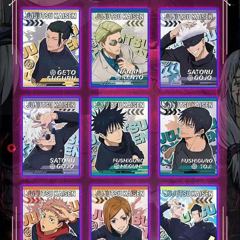 Vente en gros de cartes de collection Jujutsu Kaisen Kadou Quicksand Laser Ticket Metal Trading Anime Games Playing Games Cards