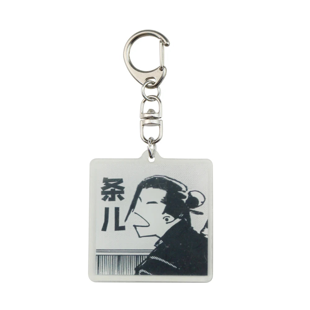 Porte-clés assorti inspiré de JJK, personnage d'anime Gojo Geto, fait à la main, bijoux de sac, cadeau