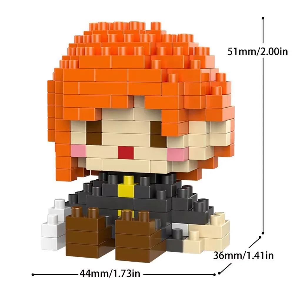 JX – Mini figurine Jujutsu, Micro bloc de construction, Kaisen Anmie, périphériques Gojo Satoru, bricolage, Statue d'épissure, poupée Fushiguro Megumi
