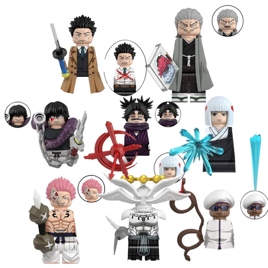 Jujutsu Kaisen Anime Cartoon Gojo Satoru Itadori Yuj Fushiguro Megumi Okkostu Yuta Building Blocks Mini Action Figures Kids Toy - Jujutsu Kaisen Merch - Free Shipping Buy Now